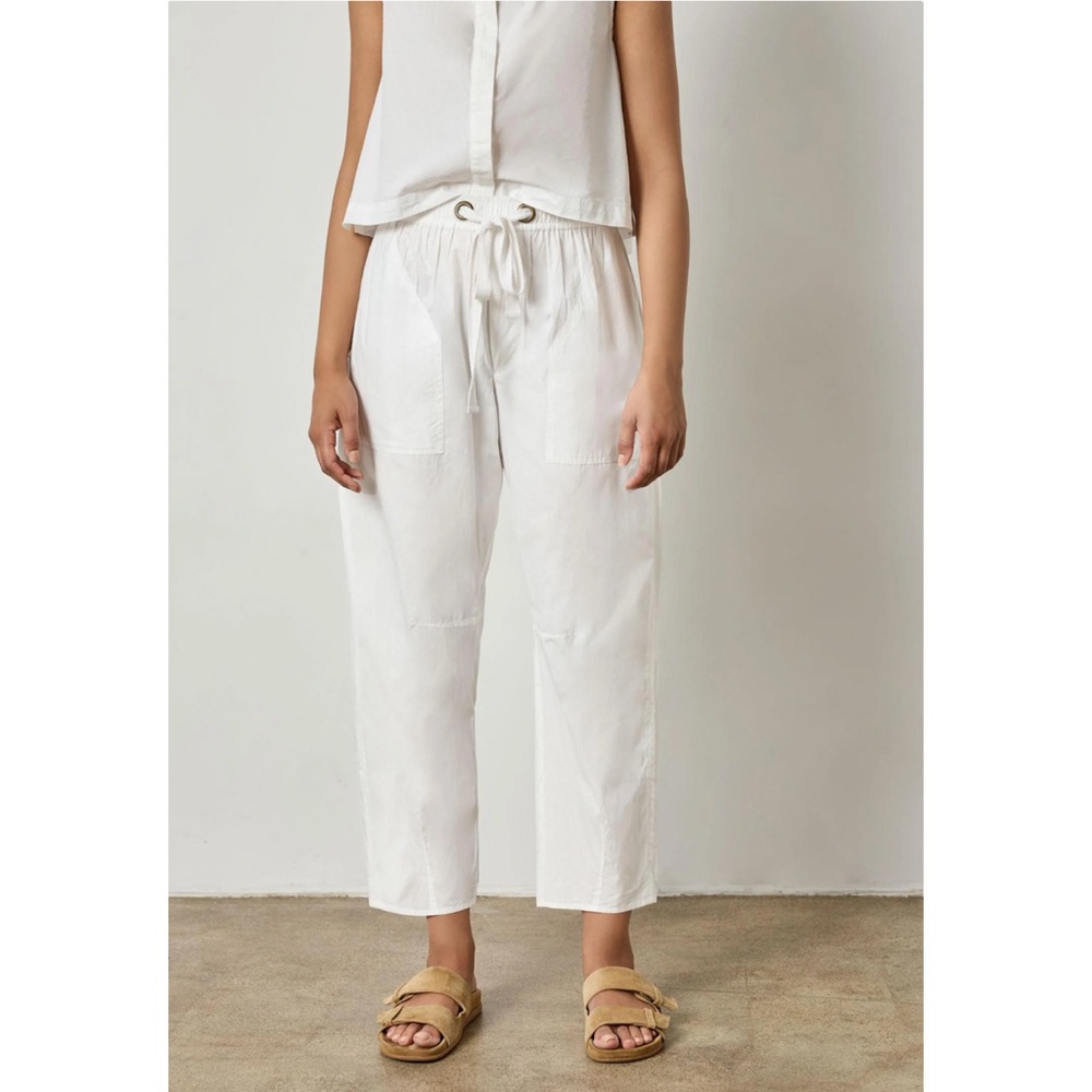 NWT LILLA | P Everyday Poplin Pant in white